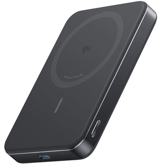 Anker MagGo Slim Wireless External Battery, 10000mAh, 30W, PD + FQI, 1 x QI - 1 x USB-C, Black A1664H11 