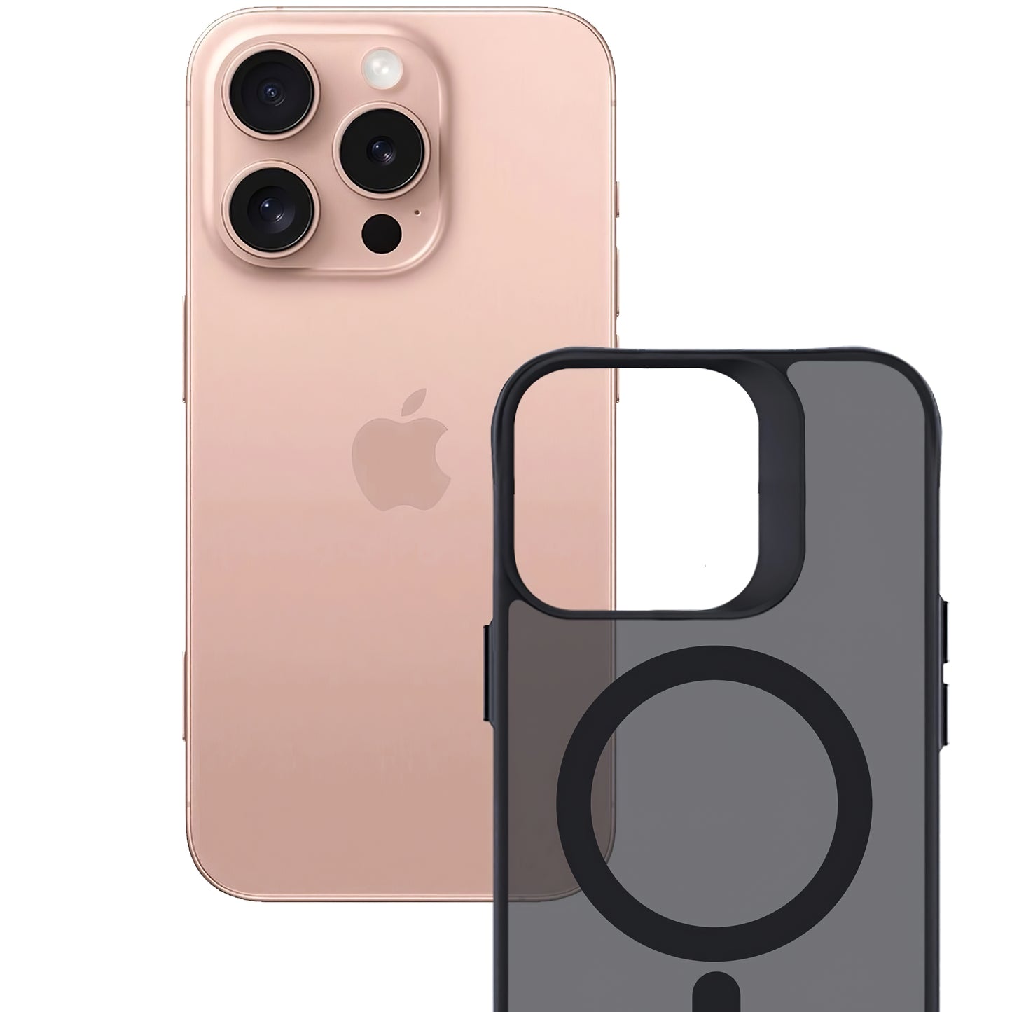 MagSafe Case for Apple iPhone 16 Pro Max, 3MK, Smoke MagCase, Black 